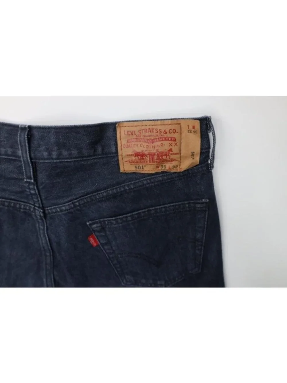 Vintage Y2K Levis 501xx Mens 36x32 Faded Button Fly Original Fit Denim Jeans